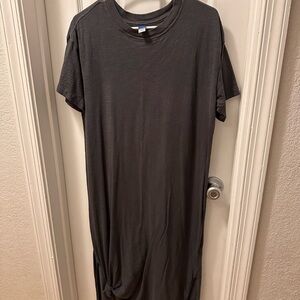 Old Navy Charcoal Gray Crewneck Midi Dress